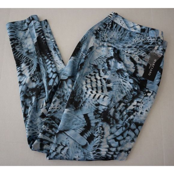 Marciano x Guess Women Sz 6 Blue Satin Hi-Rise Fantasy Flight Studio Pants - Picture 10 of 12